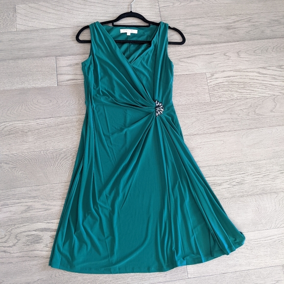 Dark Green Evan Picone Dress, Sive 4 - Picture 5 of 5